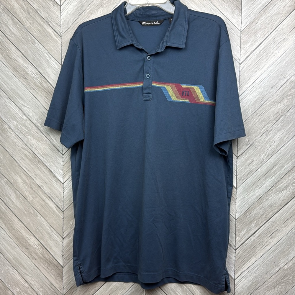 Travis Mathew Byob Mens Short Sleeve Polo Shirt Size Xl
